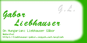 gabor liebhauser business card